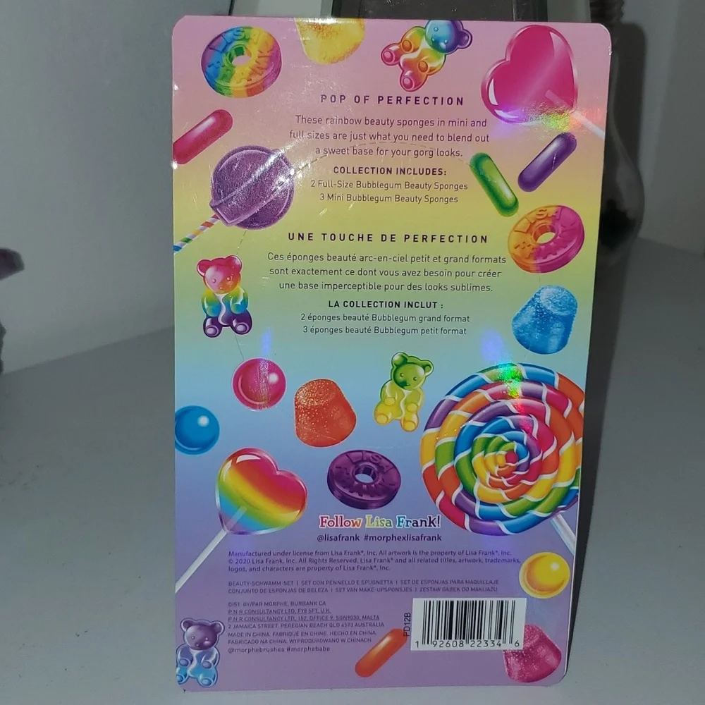 Morphe x Lisa Frank Treat Me Sweet 5 pc Beauty sponge set